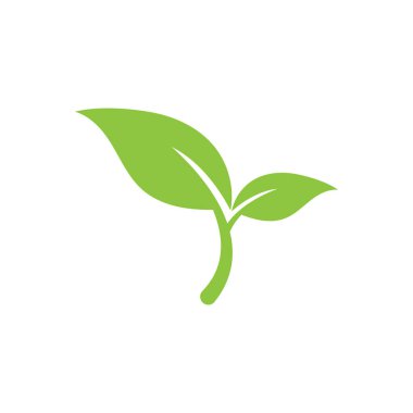 Yaprak yeşil logo ve sembol vektör şablonu