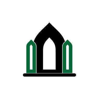 Cami Müslümanı simge vektör tasarım şablonu