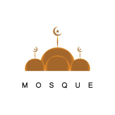 Cami Müslümanı simge vektör tasarım şablonu