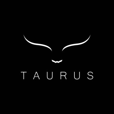 Boğa başlı logo vektör ilüstrasyonu