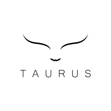 Boğa başlı logo vektör ilüstrasyonu