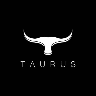 Boğa başlı logo vektör ilüstrasyonu