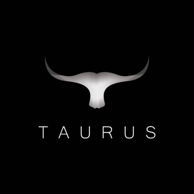 Boğa başlı logo vektör ilüstrasyonu