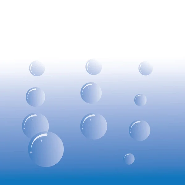 Wasserblasen Abstrack Hintergrund Illustration — Stockvektor