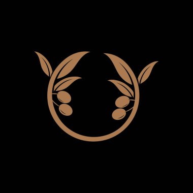 zeytin ikonu vektör çizim şablonu