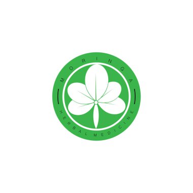 moringa leaf nature simge vektör illüstrasyon şablonu tasarımı