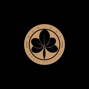 moringa leaf nature simge vektör illüstrasyon şablonu tasarımı