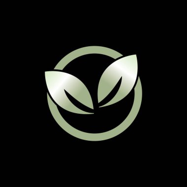 Yaprağın logo simgesi vektör illüstrasyon şablonu tasarımı