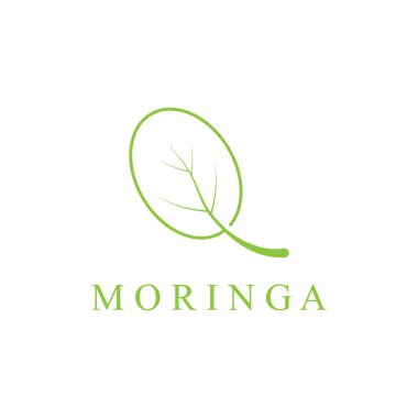 moringa leaf nature simge vektör illüstrasyon şablonu tasarımı