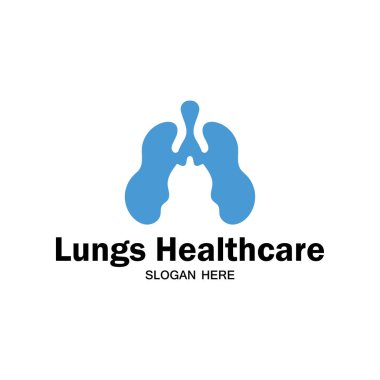 akciğerler sağlık logosu tasarımı