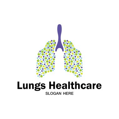 akciğerler sağlık logosu tasarımı