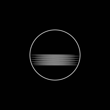 deniz okyanusu dalga çizgisi logosu basit tek yönlü vektör simgesi çizimi