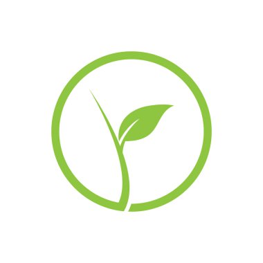 Yaprak yeşil logo ve sembol vektör şablonu