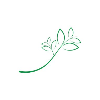 Yaprak logo vektör tasarım şablonu