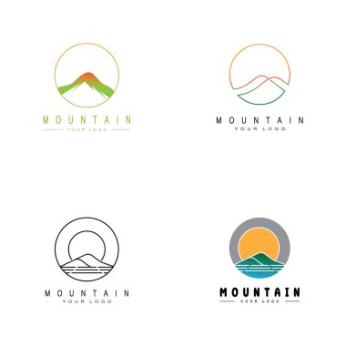 Sun Mountain Logo Simgesi Tasarımı Çizimi