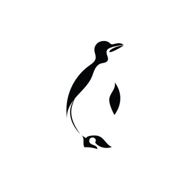 penguen logo vektör illüstrasyon şablonu tasarımı