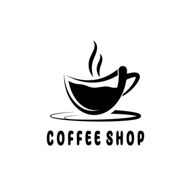 Kahve fincanı logo şablonu vektör resimleme tasarımı