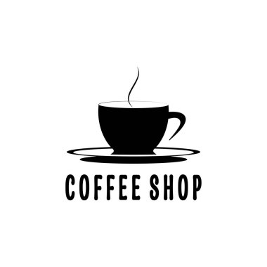 Kahve fincanı logo şablonu vektör resimleme tasarımı