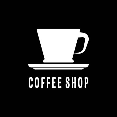 Kahve fincanı logo şablonu vektör resimleme tasarımı
