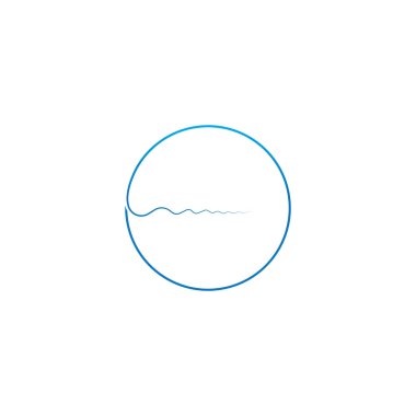 deniz okyanusu dalga çizgisi logosu basit tek yönlü vektör simgesi çizimi