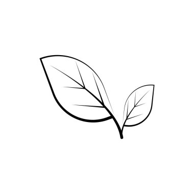 Yaprağın logo simgesi vektör illüstrasyon şablonu tasarımı