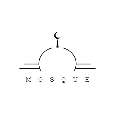 Cami Müslümanı simge vektör tasarım şablonu