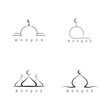 Cami Müslümanı simge vektör tasarım şablonu