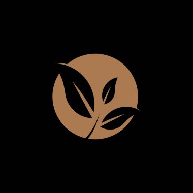 Yaprağın logo simgesi vektör illüstrasyon şablonu tasarımı