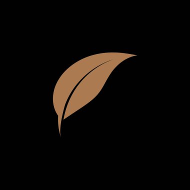 Yaprağın logo simgesi vektör illüstrasyon şablonu tasarımı