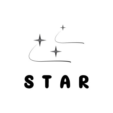 yıldız logo simgesi vektör çizim şablonu tasarımı
