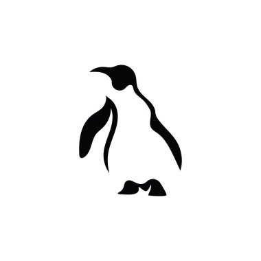 penguen logo vektör illüstrasyon şablonu tasarımı