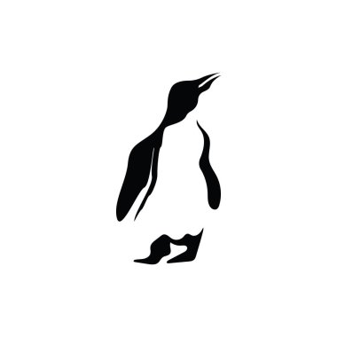 penguen logo vektör illüstrasyon şablonu tasarımı