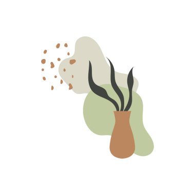 Dekoratif sanat estetik logo vektör illüstrasyon şablon tasarımı