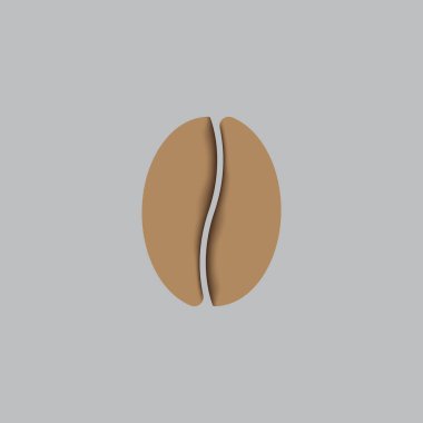 kahve çekirdeği simgesi vektör çizimi şablonu