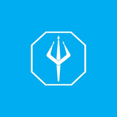 Trident Logo Şablonu vektör çizimi tasarımı