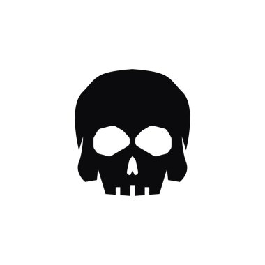 Kafatası baş logo ve simge vektör