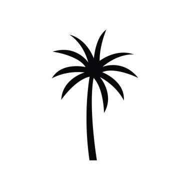 Palmiye ağacı logo şablonu vektör çizimi