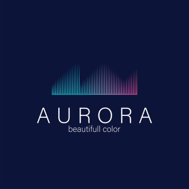 Aurora logo vektör resmetme şablonu tasarımı