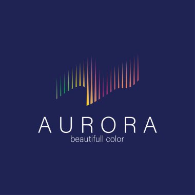Aurora logo vektör resmetme şablonu tasarımı