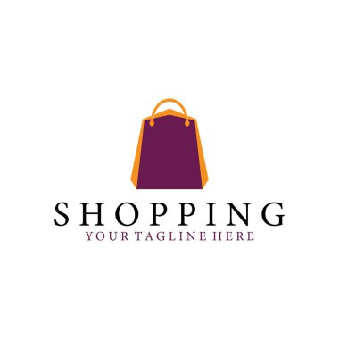Alışveriş poşeti logo vektör resimleme şablonu tasarımı