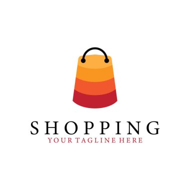 Alışveriş poşeti logo vektör resimleme şablonu tasarımı