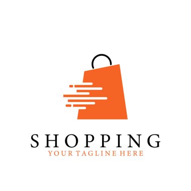 Alışveriş poşeti logo vektör resimleme şablonu tasarımı