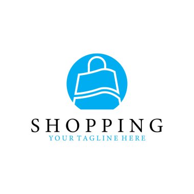 Alışveriş poşeti logo vektör resimleme şablonu tasarımı