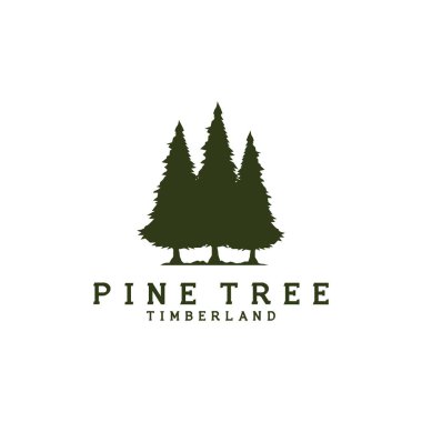 çam ağacı vektör logo illüstrasyon tasarımı