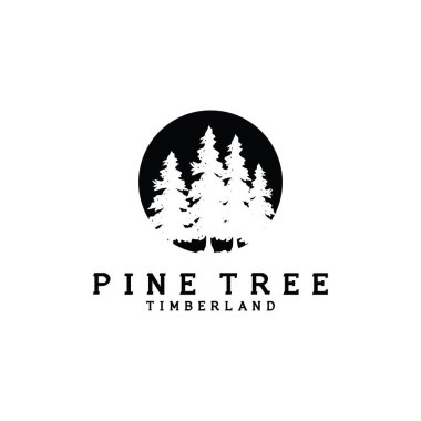 pine tree vector logo icon illustration design clipart