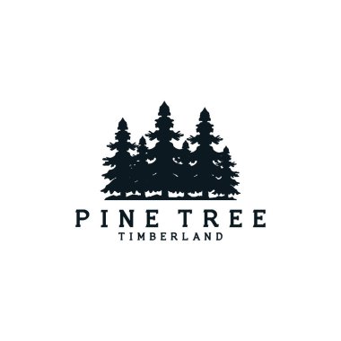 çam ağacı vektör logo illüstrasyon tasarımı