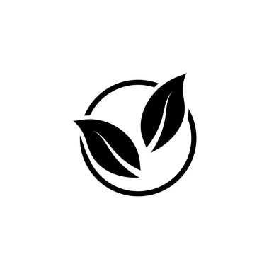 Yaprağın logo simgesi vektör illüstrasyon şablonu tasarımı