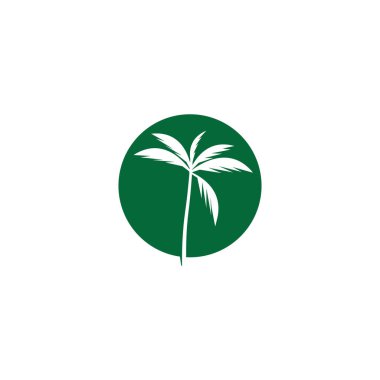 Palmiye ağacı logo şablonu vektör çizimi