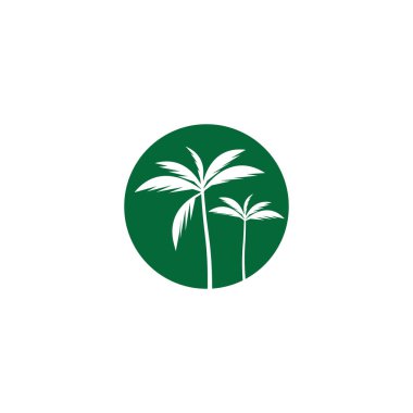 Palmiye ağacı logo şablonu vektör çizimi