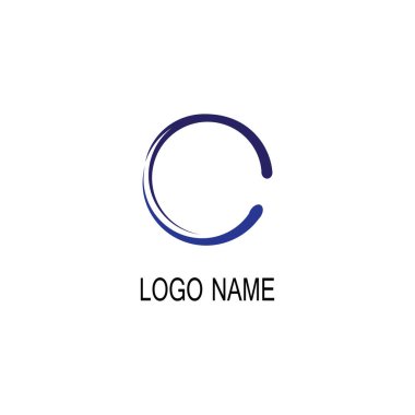 C Harfi Logo Şablonu vektör simgesi tasarımı